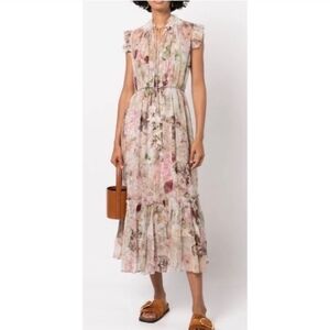 Zimmermann Multicolor Floral Midi Dress